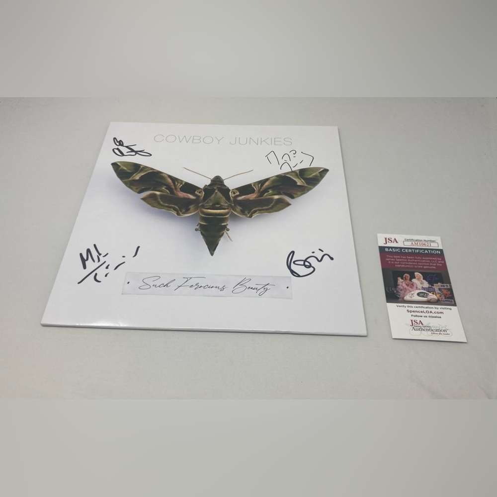 Cowboy Junkies signed Such Ferocious Beauty Album JSA COA